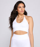 With fun and flirty details, Sleek And Basic Ribbed Halter Top shows off your unique style for a trendy outfit for the summer season!
