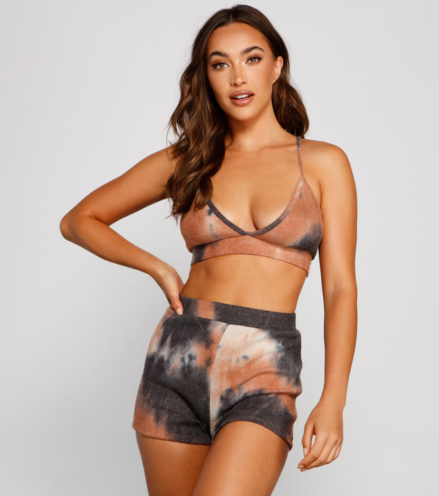 Tie Dye Ribbed Knit Pajama Bralette provides essential lift and support for creating your best summer outfits of the season for 2023!
