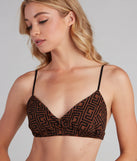You’ll look stunning in the Greek Mystique Pajama Bralette when paired with its matching separate to create a glam clothing set perfect for parties, date nights, concert outfits, back-to-school attire, or for any summer event!