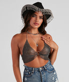 Glam Delivery Rhine Chainmail Bra is a trendy pick to create 2023 festival outfits, festival dresses, outfits for concerts or raves, and complete your best party outfits!