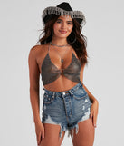 Glam Delivery Rhine Chainmail Bra is a trendy pick to create 2023 festival outfits, festival dresses, outfits for concerts or raves, and complete your best party outfits!