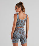 Retro Swirls Seamless Longline Bralette provides essential lift and support for creating your best summer outfits of the season for 2023!