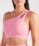 With fun and flirty details, Elevated Staple One-Shoulder Tank Bra shows off your unique style for a trendy outfit for the summer season!