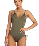 Laced Side To Side Swimsuit