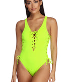 Loud In A Lace Up Swimsuit