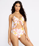 Radiant Ruffled Floral Swimsuit
