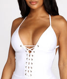 Summer Stunner Lace Up Swimsuit