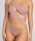 Sheer And Sultry One Shoulder One Piece Swimsuit