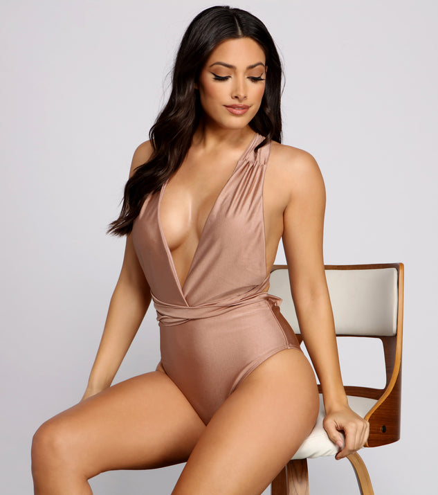 Sultry Appeal V-Neck One Piece Swimsuit