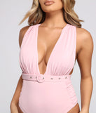 Good Vibes Belted One-Piece Swimsuit