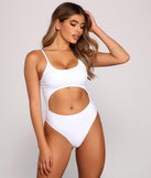Glam Lace-Back One Piece Swimsuit