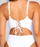 Glam Lace-Back One Piece Swimsuit