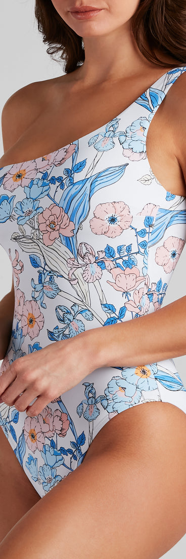 Flirtatious Floral One-Piece Swimsuit