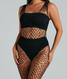 Stylishly-Sheer Long Fishnet Coverup Dress