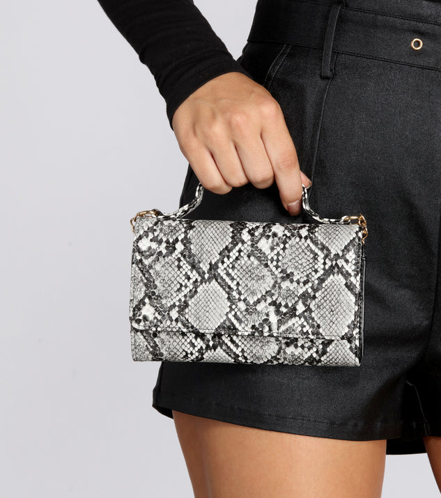 Snake Print Cross-Body Wallet for 2022 festival outfits, festival dress, outfits for raves, concert outfits, and/or club outfits