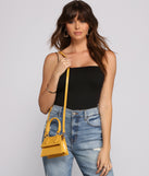 Fashionista Moment Mini Croc Crossbody Purse is the perfect Homecoming look pick with on-trend details to make the 2023 HOCO dance your most memorable event yet!