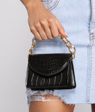 So Extra Mini Croc-Embossed Purse