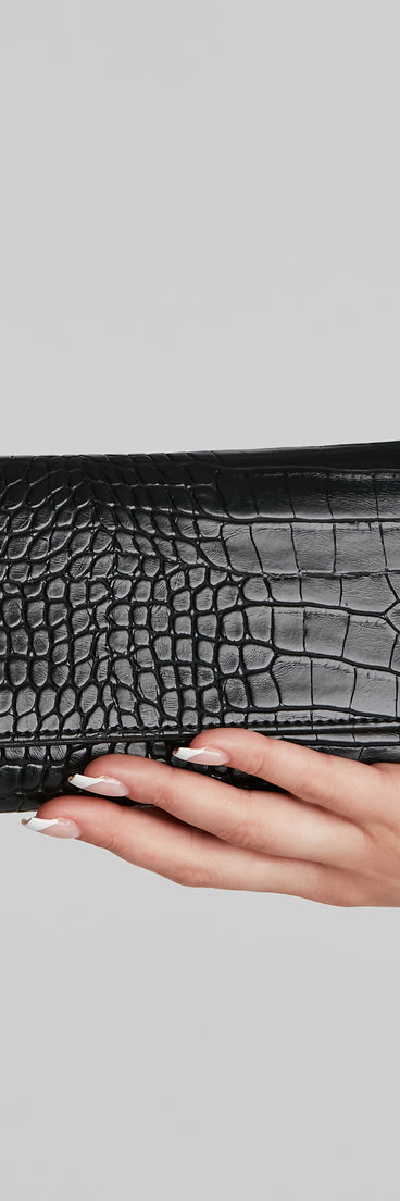 Chic Croc Embossed Crossbody Wallet is a trendy pick to create 2023 festival outfits, festival dresses, outfits for concerts or raves, and complete your best party outfits!