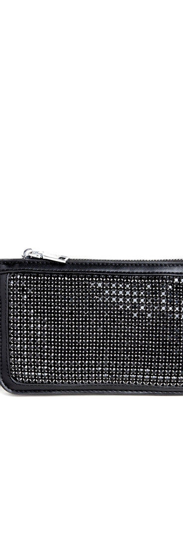 Rhinestone Mini Crossbody And Wristlet