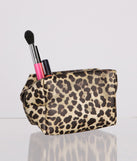 Stylish And Sassy Leopard Print Makeup Bag for 2022 festival outfits, festival dress, outfits for raves, concert outfits, and/or club outfits