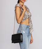 Croc Print Crossbody Purse