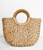 Woven Straw Hand Held Tote