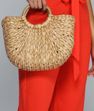 Woven Straw Hand Held Tote