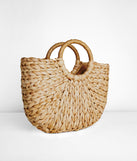 Woven Straw Hand Held Tote