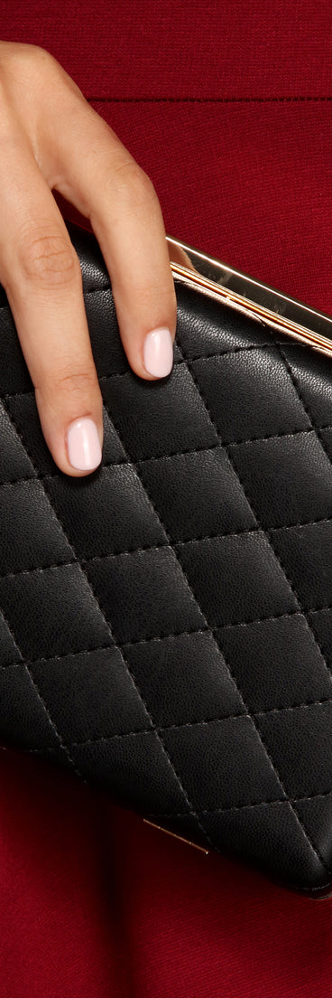 Best Friend Diamond Quilted Clutch