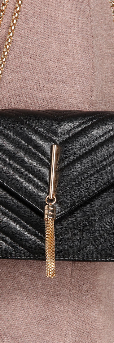 Tassel Cross-body Quilted Purse