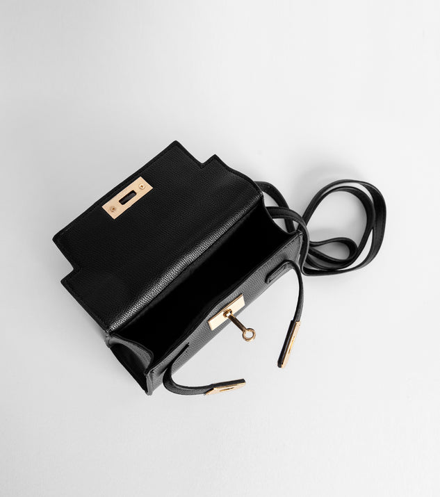 Saffiano Turnlock Top Handle Bag