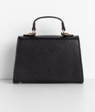 Saffiano Turnlock Top Handle Bag