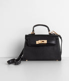 Saffiano Turnlock Top Handle Bag