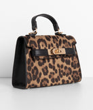 Saffiano Turnlock Top Handle Bag