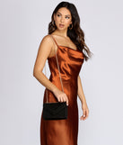 Faux Suede Envelope Cross-Body Purse