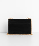 Faux Suede Envelope Cross-Body Purse