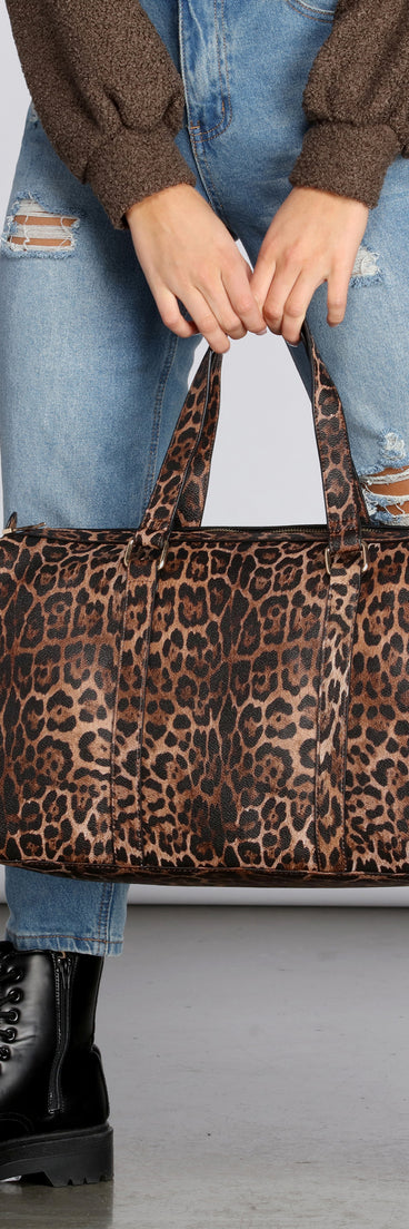 Leopard Print Weekender Duffle Bag for 2022 festival outfits, festival dress, outfits for raves, concert outfits, and/or club outfits