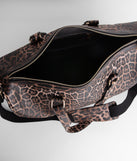Leopard Print Weekender Duffle Bag for 2022 festival outfits, festival dress, outfits for raves, concert outfits, and/or club outfits