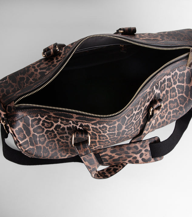 Leopard Print Weekender Duffle Bag for 2022 festival outfits, festival dress, outfits for raves, concert outfits, and/or club outfits