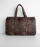 Leopard Print Weekender Duffle Bag for 2022 festival outfits, festival dress, outfits for raves, concert outfits, and/or club outfits