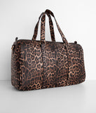 Leopard Print Weekender Duffle Bag for 2022 festival outfits, festival dress, outfits for raves, concert outfits, and/or club outfits