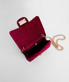 Velvet Quilted Handbag