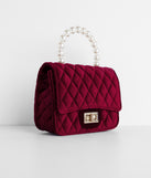 Velvet Quilted Handbag