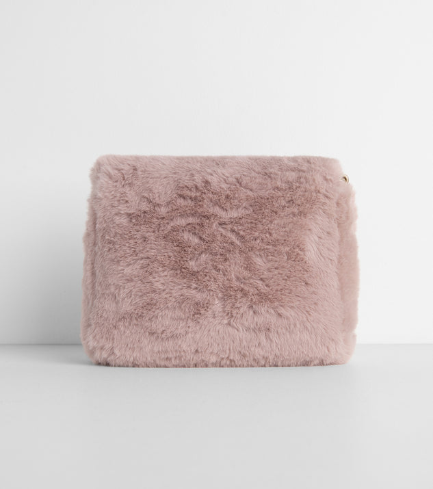 Pink Aesthetic Faux Fur Cross-body Purse & Windsor