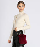 Faux Fur Cross-body Purse is a fire pick to create 2023 festival outfits, concert dresses, outfits for raves, or to complete your best party outfits or clubwear!