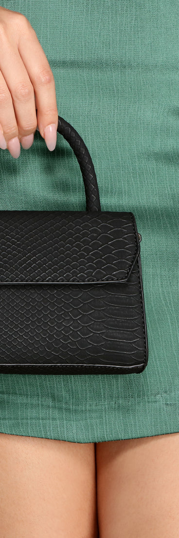 Mini Matte Snake Textured Purse for 2022 festival outfits, festival dress, outfits for raves, concert outfits, and/or club outfits