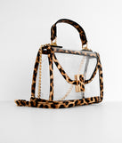Leopard Trim Clear Mini Purse for 2022 festival outfits, festival dress, outfits for raves, concert outfits, and/or club outfits