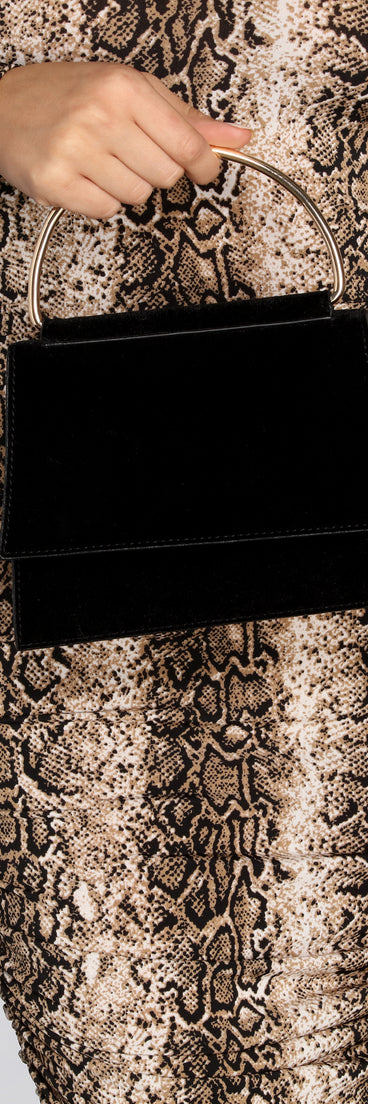 Luxe Velvet Metal Handle Bag