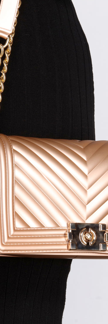 Quilted Jelly Chevron Cross Body is a trendy pick to create 2023 festival outfits, festival dresses, outfits for concerts or raves, and complete your best party outfits!