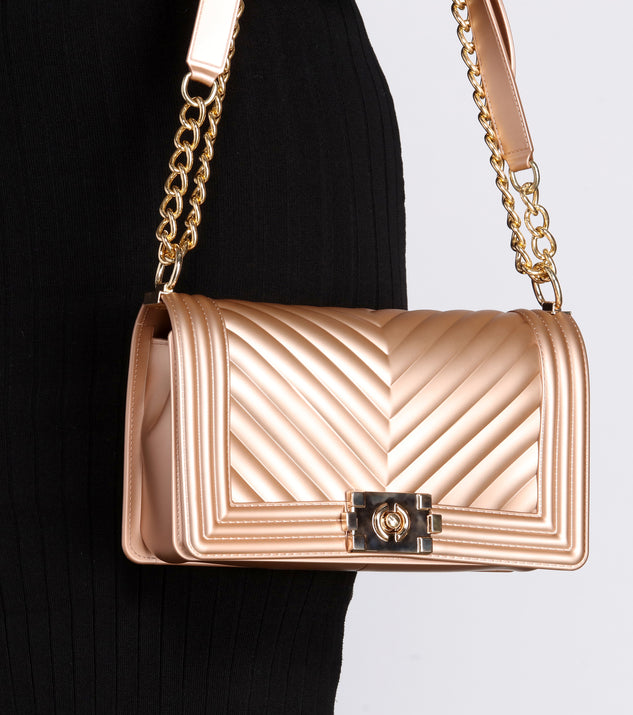 Quilted Jelly Chevron Cross Body is a trendy pick to create 2023 festival outfits, festival dresses, outfits for concerts or raves, and complete your best party outfits!